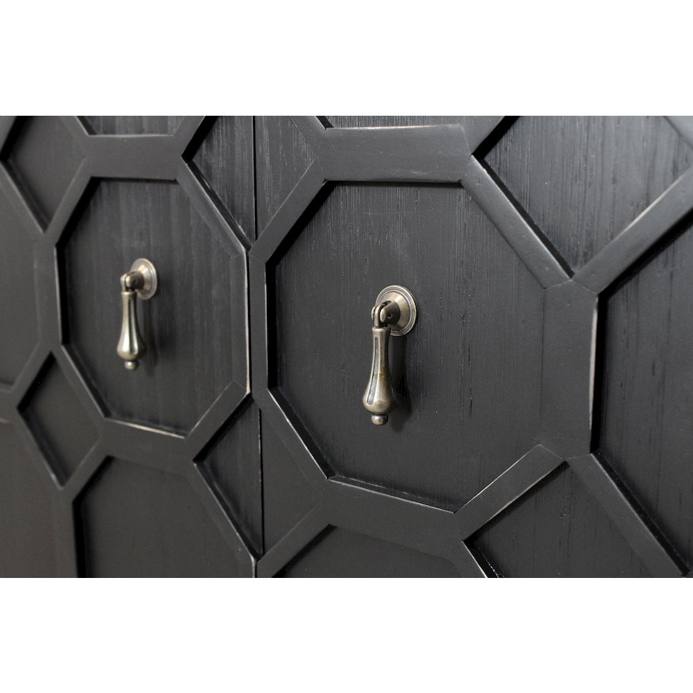 Samara 6-Door Sideboard - Black. Picture 9