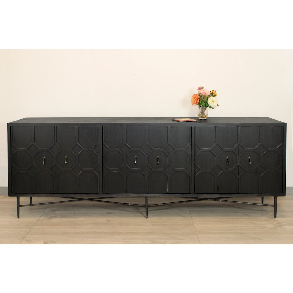 Samara 6-Door Sideboard - Black. Picture 10