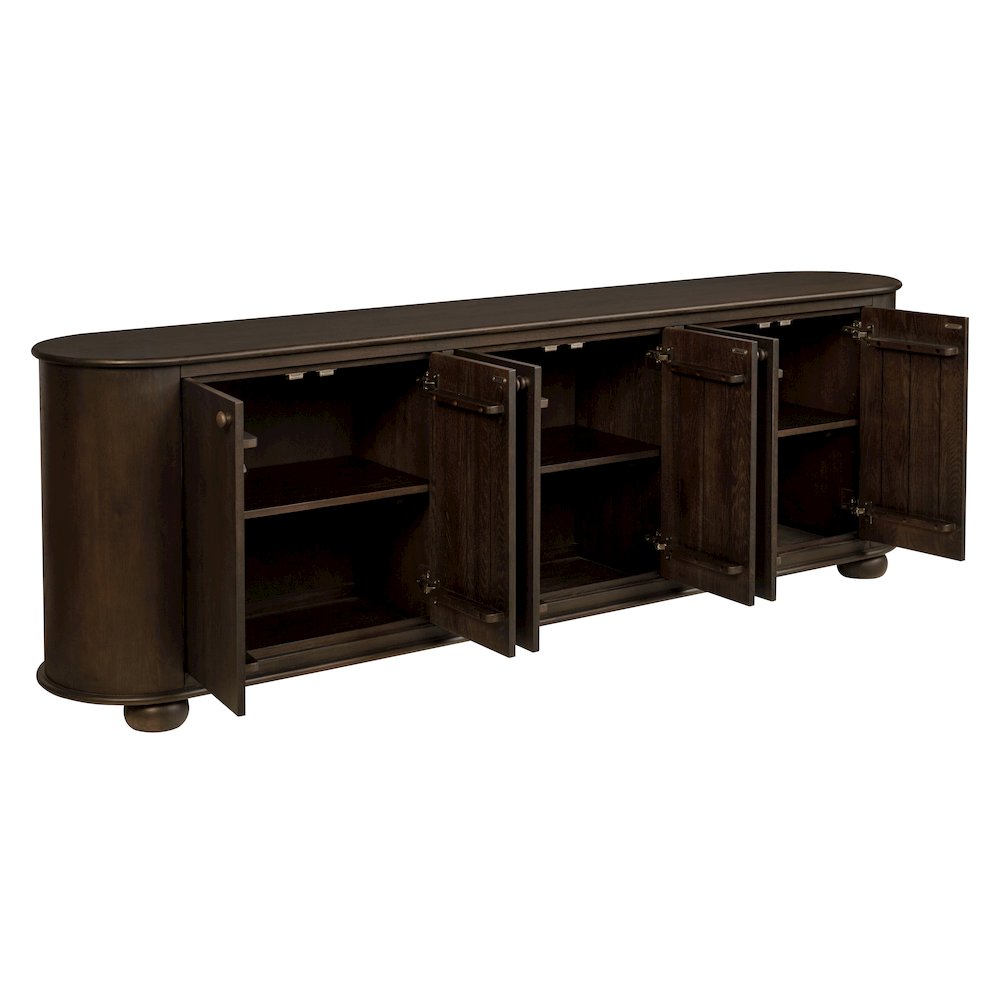 Astrid 6-Door Sideboard in Barista Brown. Picture 5