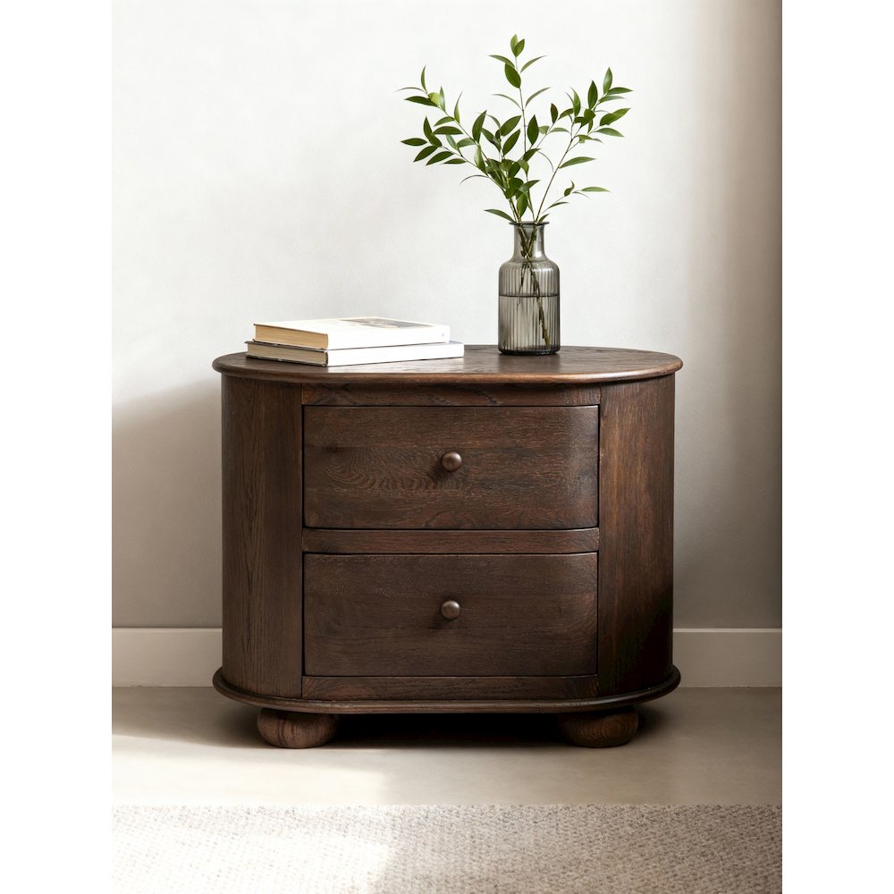 Astrid 2 - Drawer Nightstand In Appalachian Brown. Picture 3