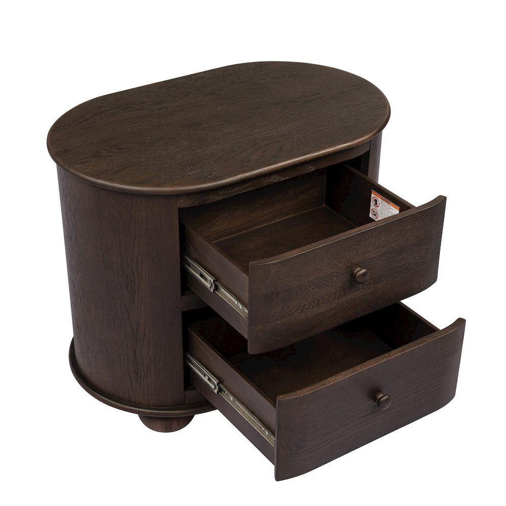 Astrid 2 - Drawer Nightstand In Appalachian Brown. Picture 8