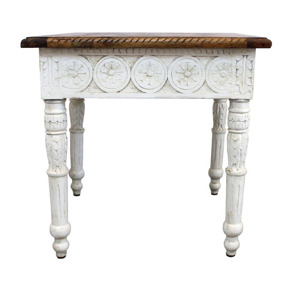 Bay Hand-Carved End Table. Picture 1