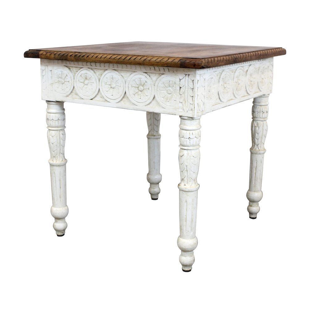 Bay Hand-Carved End Table. Picture 2