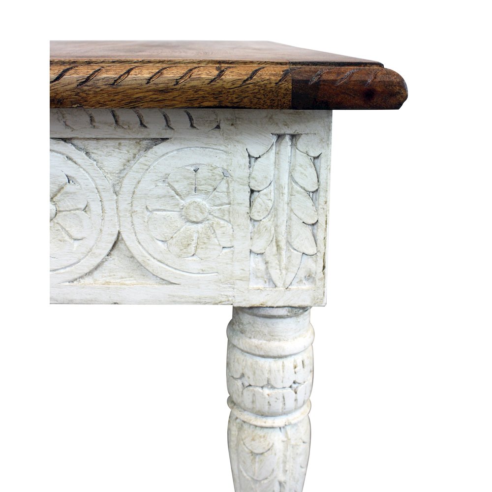 Bay Hand-Carved End Table. Picture 3
