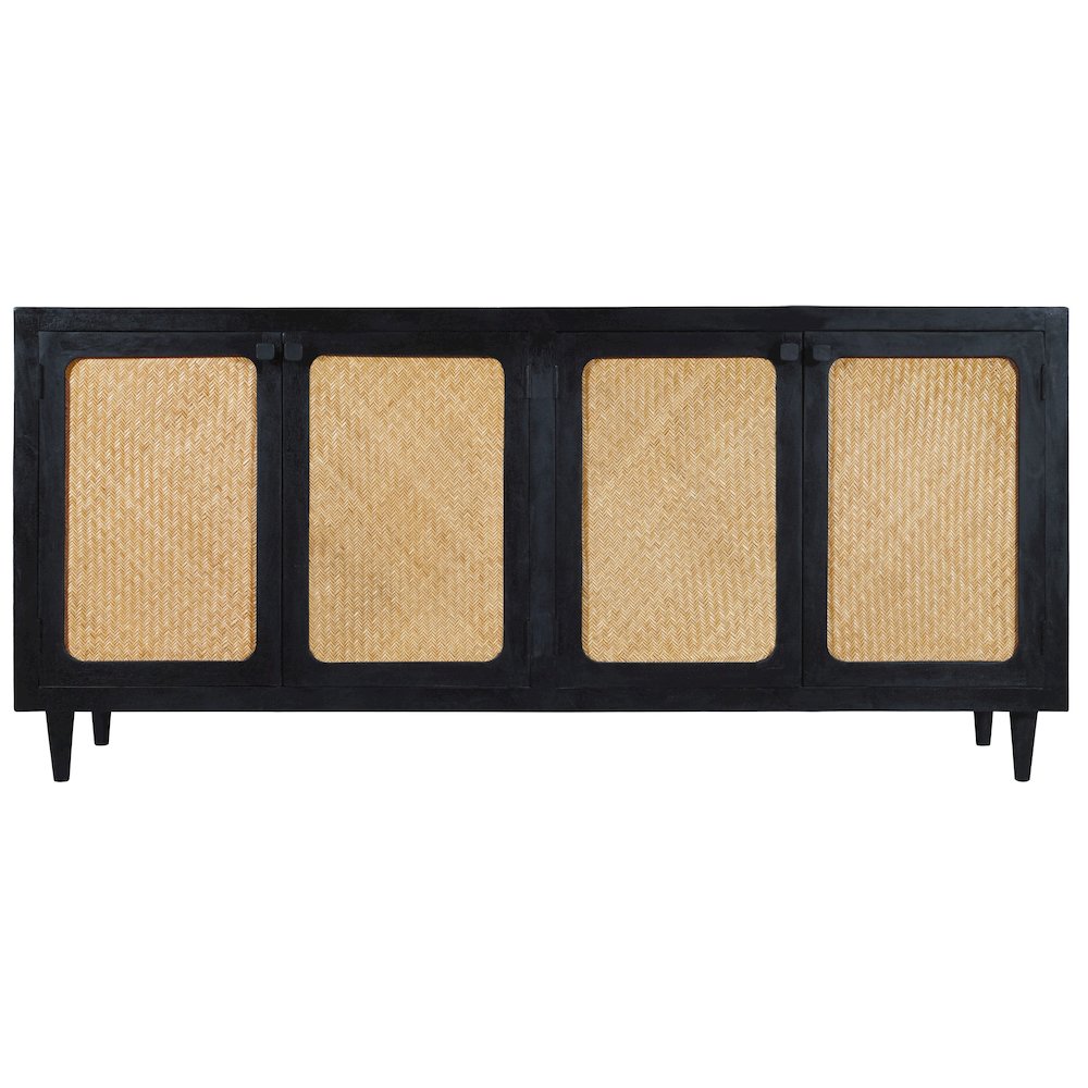 Navice 4-Door Sideboard in Natural and Black. Picture 1