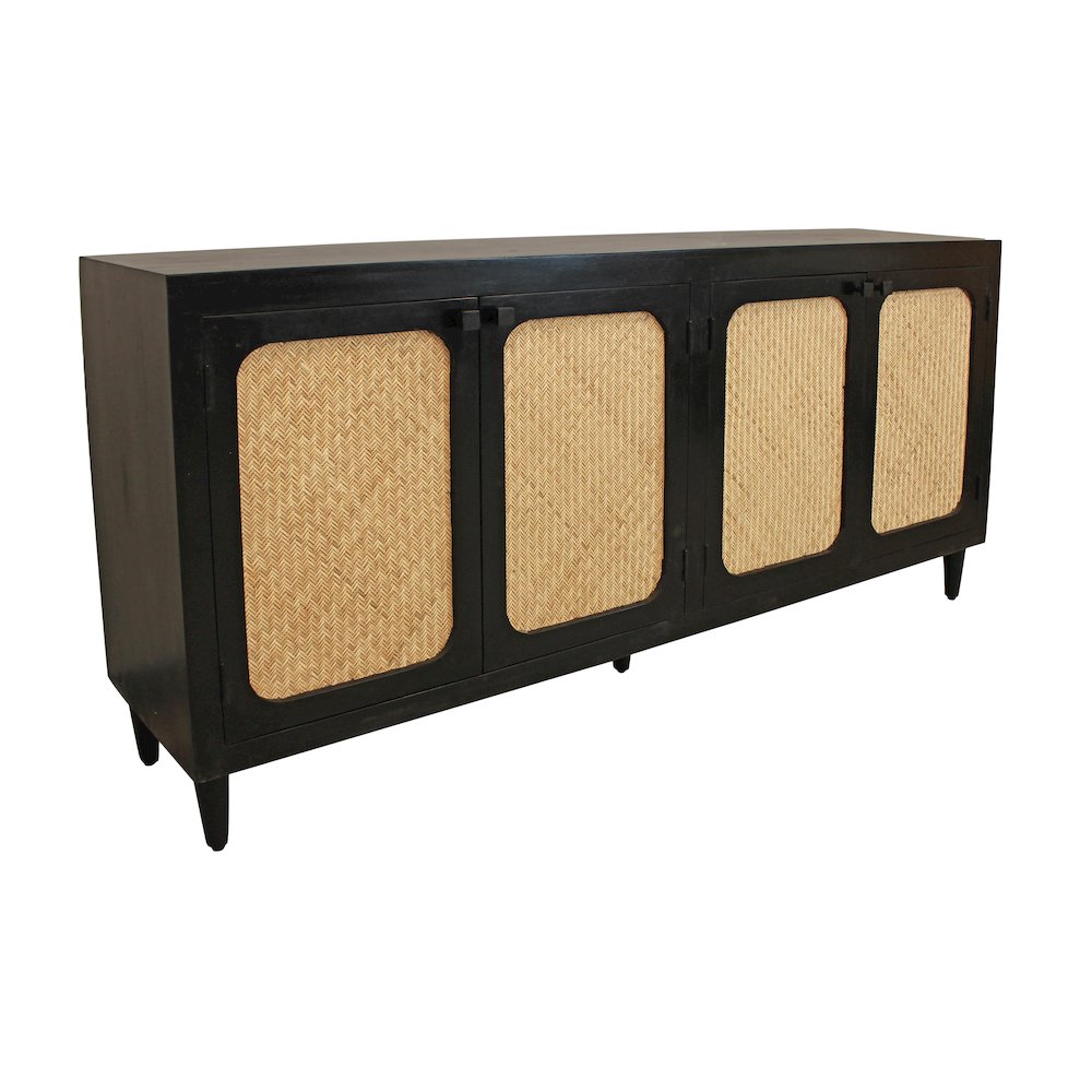 Navice 4-Door Sideboard in Natural and Black. Picture 3
