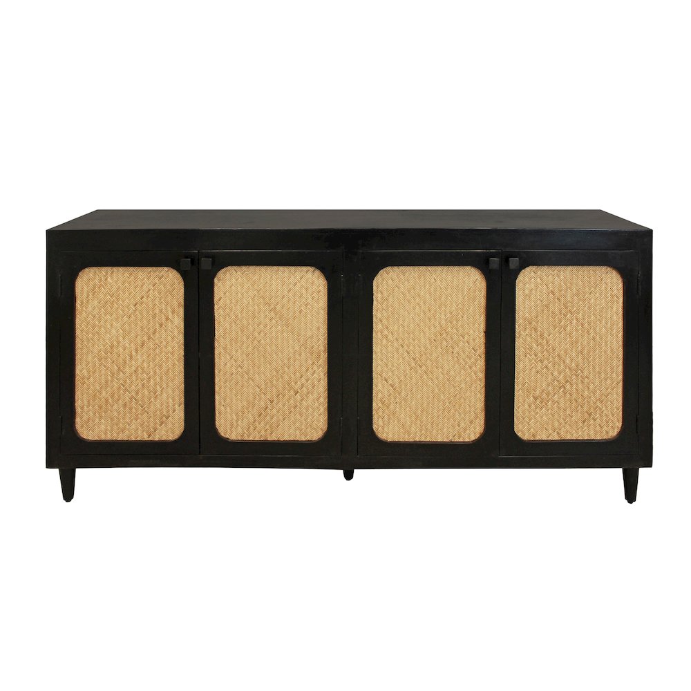 Navice 4-Door Sideboard in Natural and Black. Picture 4