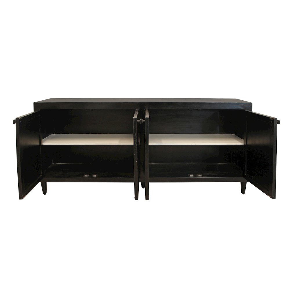 Navice 4-Door Sideboard in Natural and Black. Picture 5