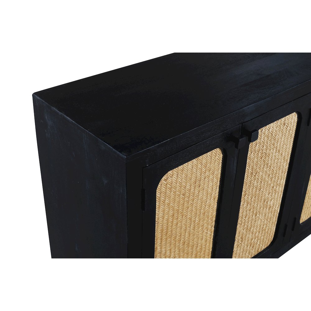Navice 4-Door Sideboard in Natural and Black. Picture 7