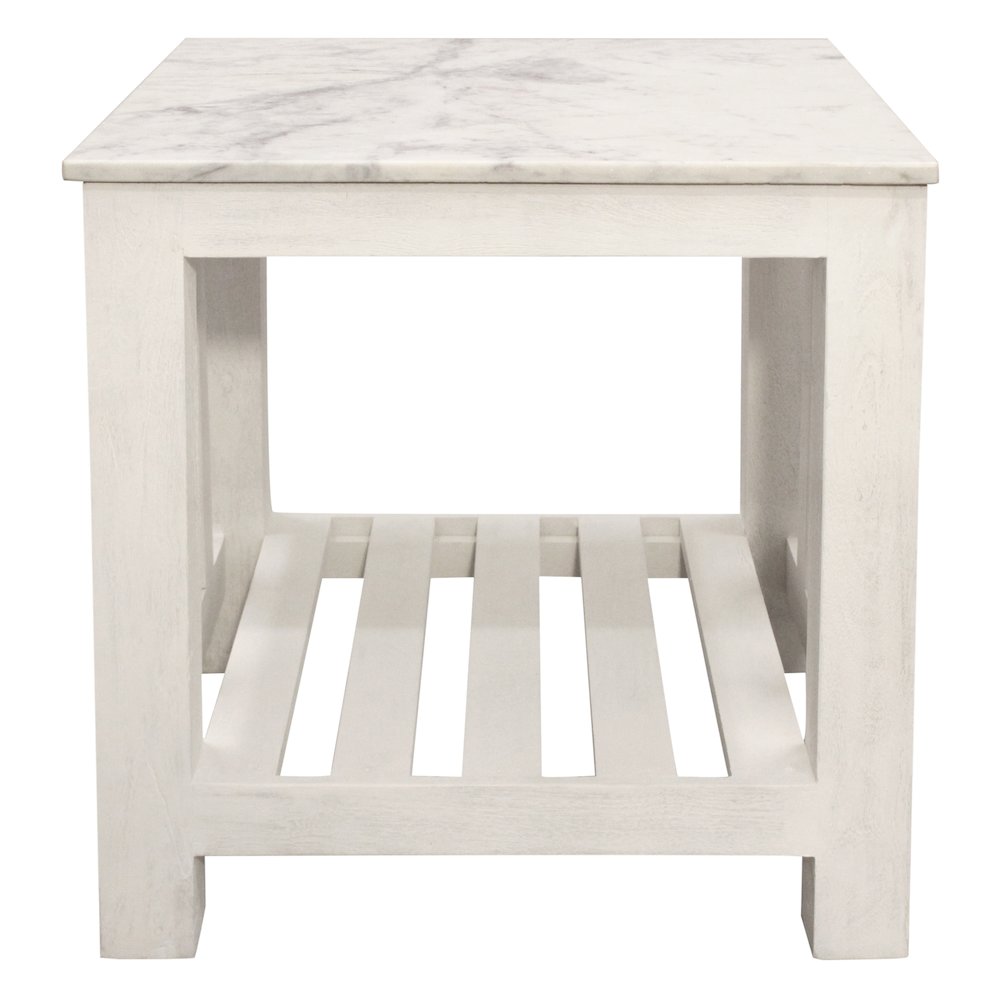 Bellamy Marble End Table in Sur Tone. Picture 1