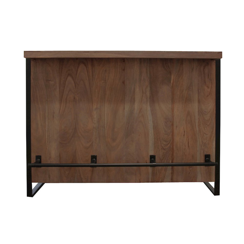Gail Wine & Bar Console in Gray Wash. Picture 6