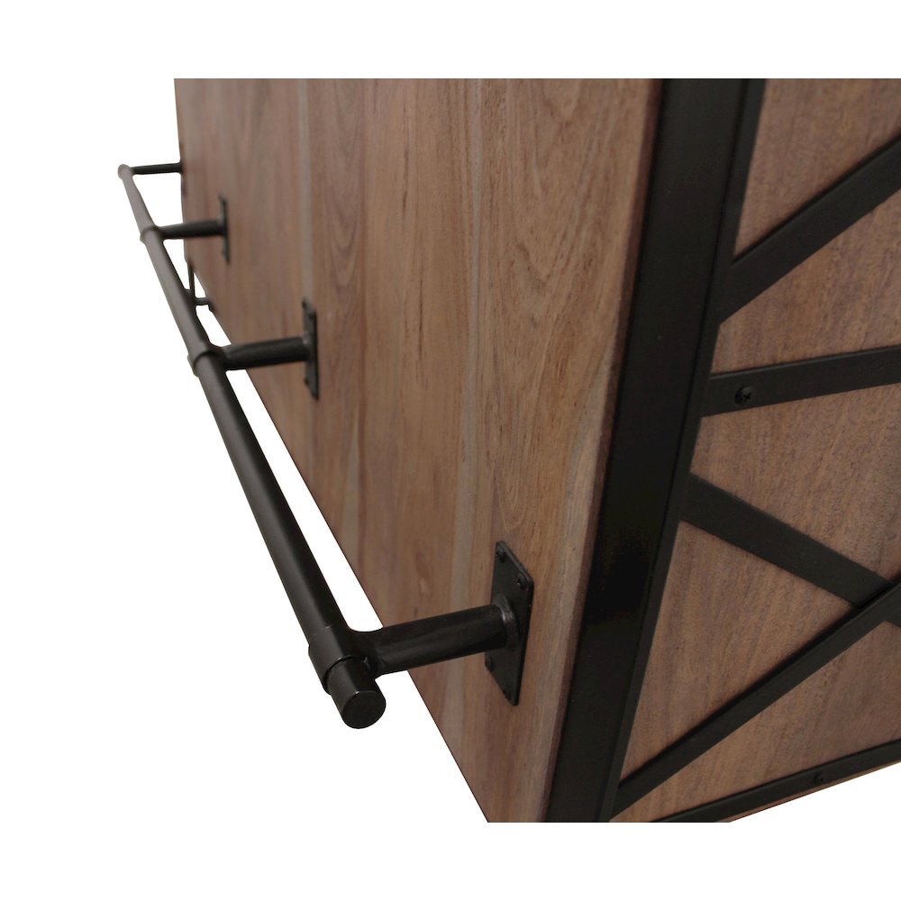 Gail Wine & Bar Console in Gray Wash. Picture 8
