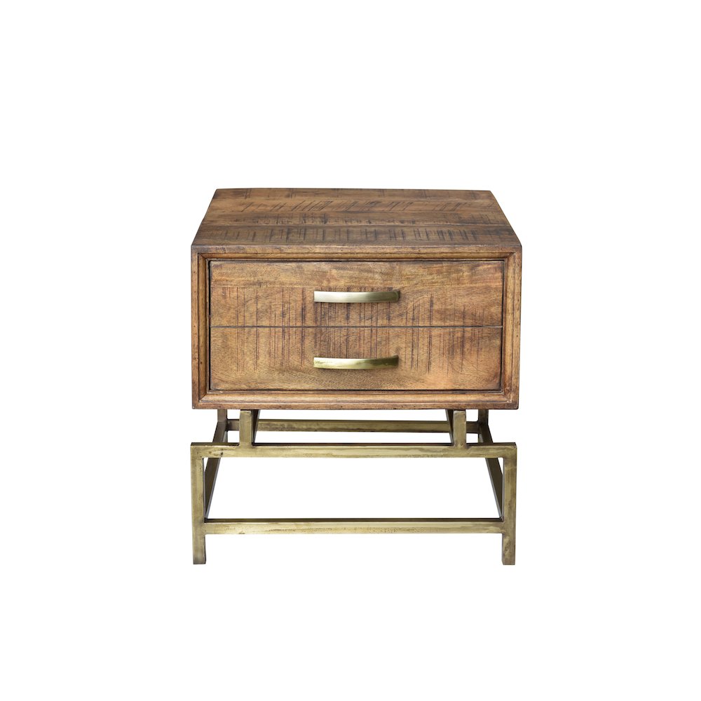 Mid-Century Goldbust 1-Drawer Side Table. Picture 2