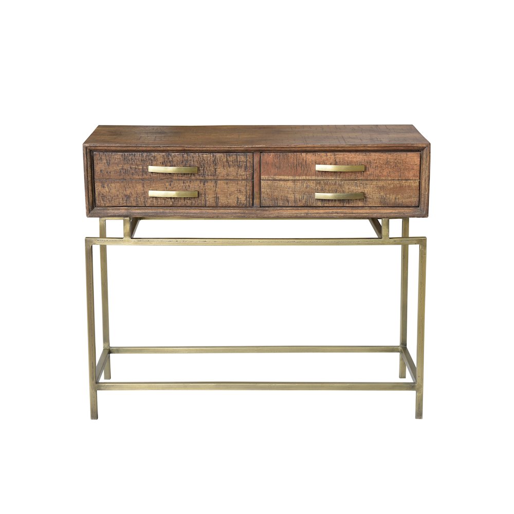 Mid-Century Goldbust 2-Drawer Console Table. Picture 2