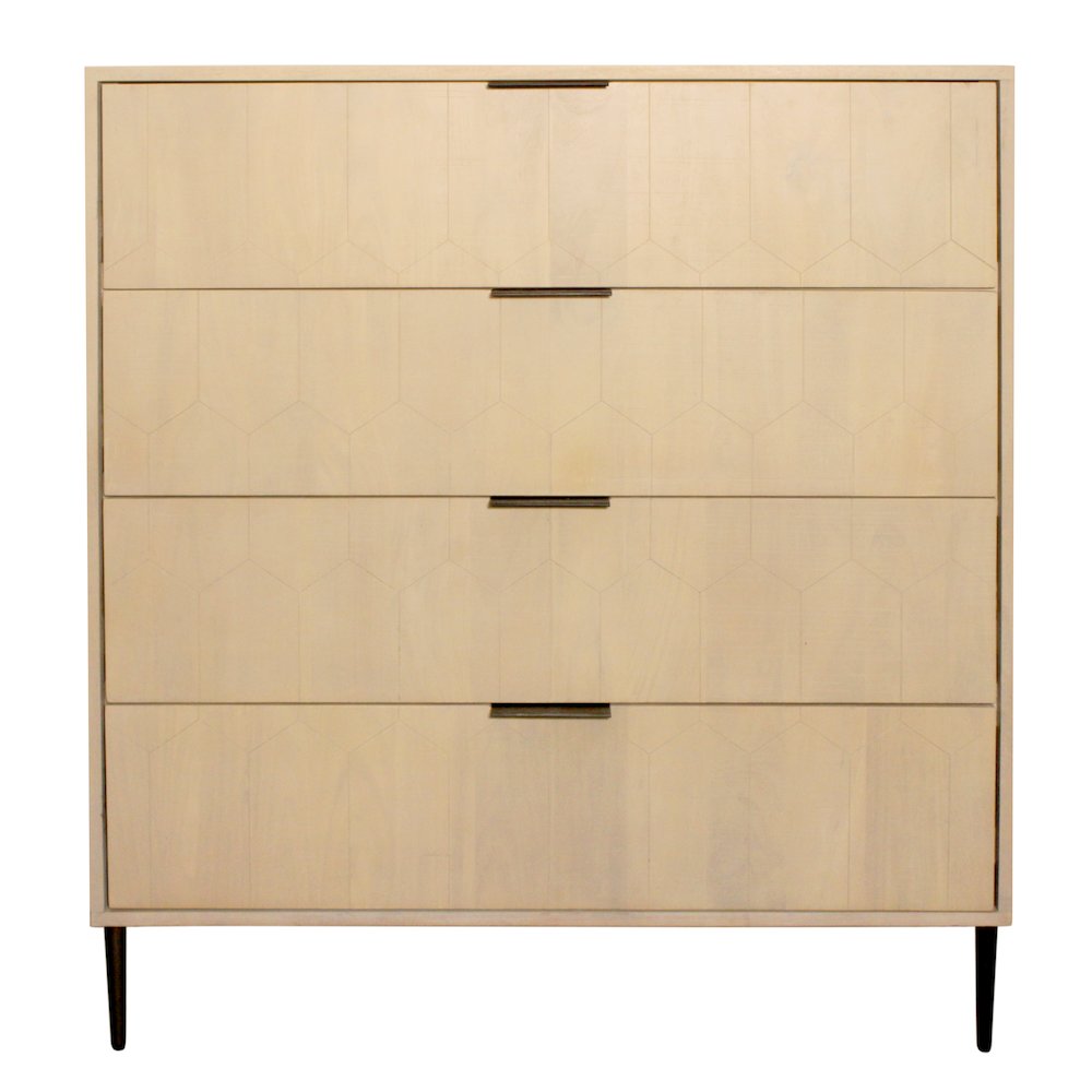 Ren 4-Drawer Chest in Aged Natural. Picture 1