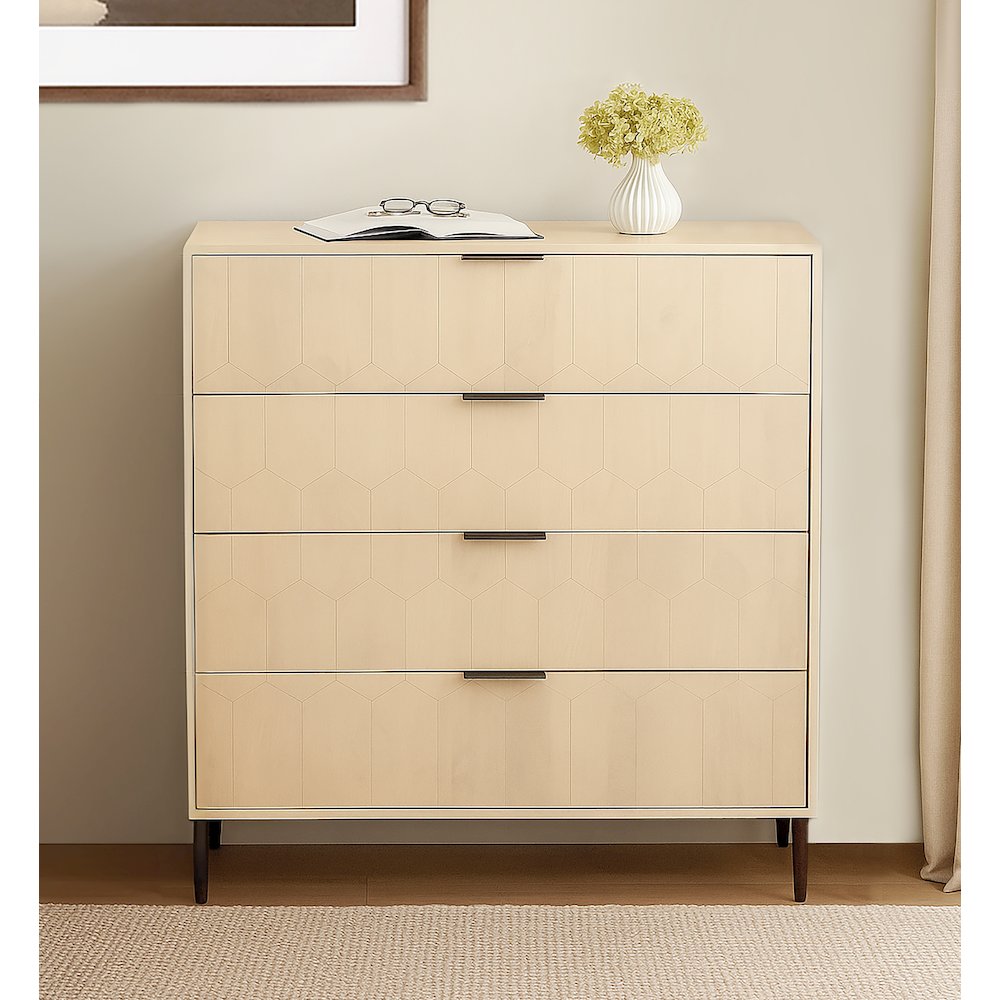 Ren 4-Drawer Chest in Aged Natural. Picture 2