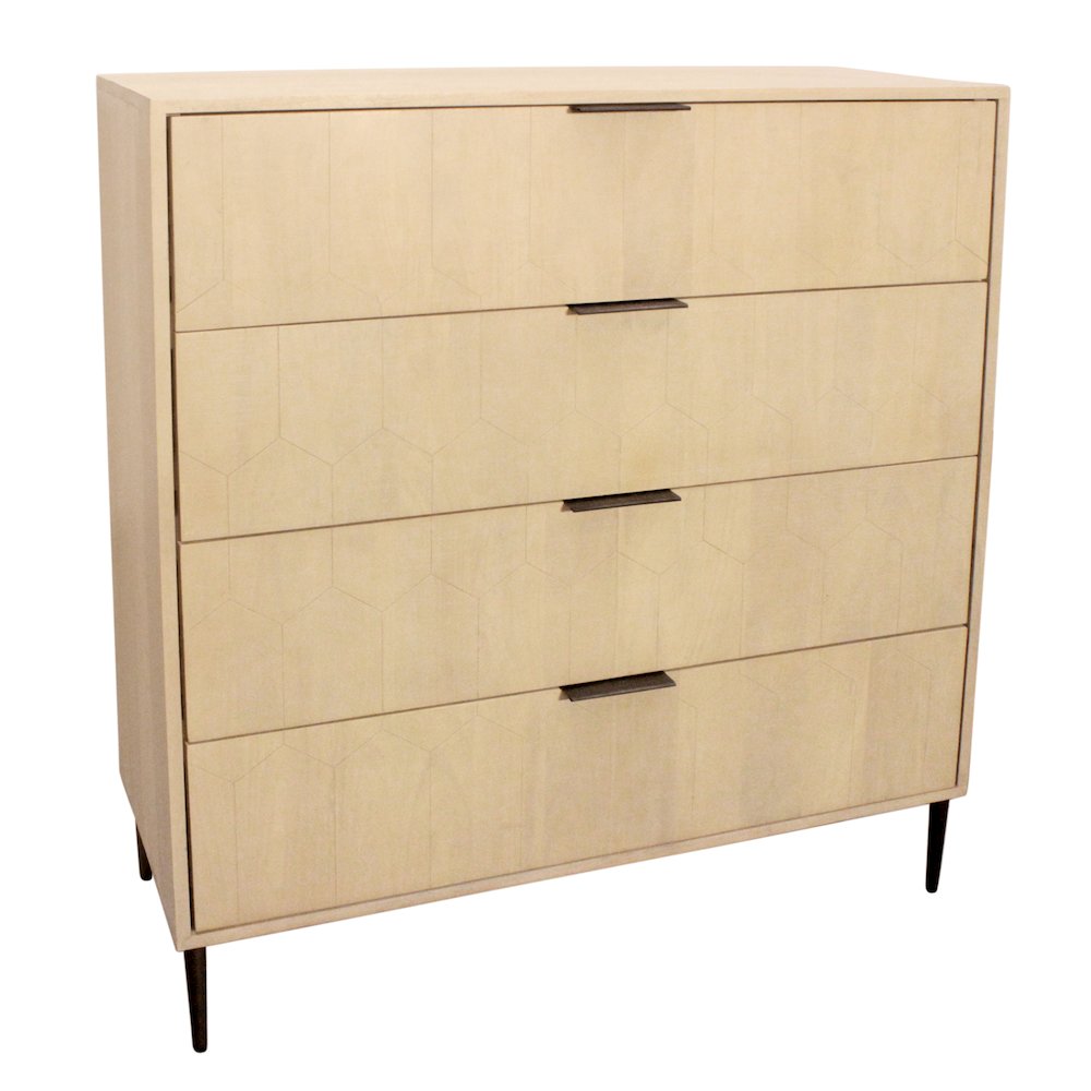 Ren 4-Drawer Chest in Aged Natural. Picture 4