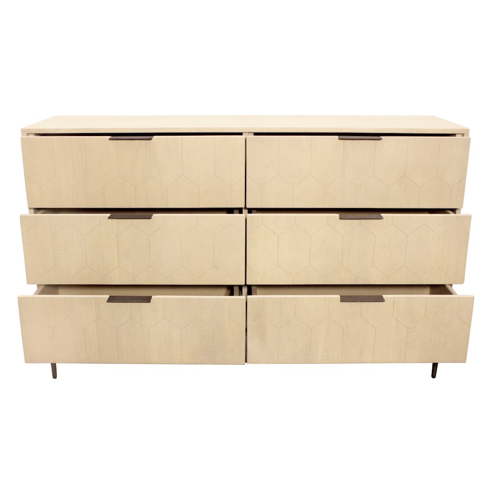 Ren 6-Drawer Dresser in Aged Natural. Picture 4