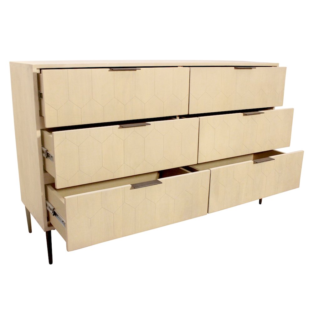 Ren 6-Drawer Dresser in Aged Natural. Picture 6
