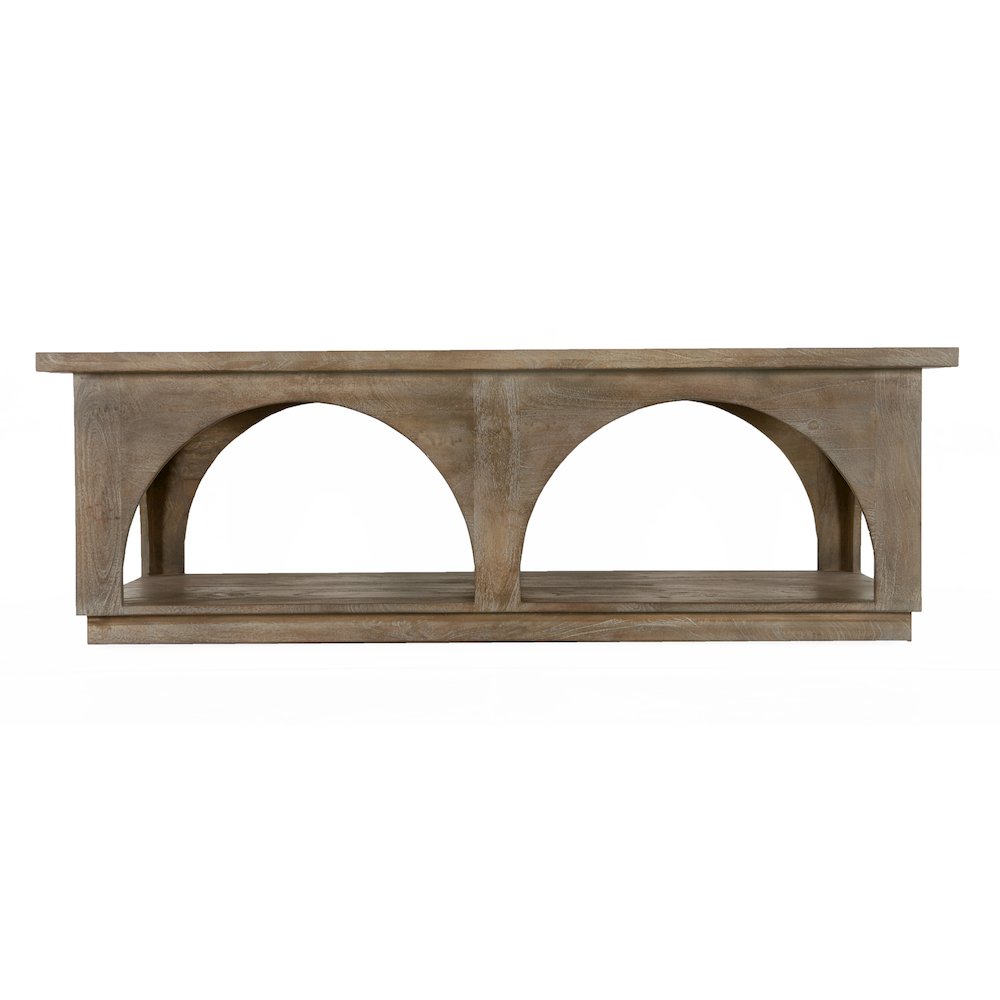 Archie Solid Wood Coffee Table in North Creek Brown. Picture 3