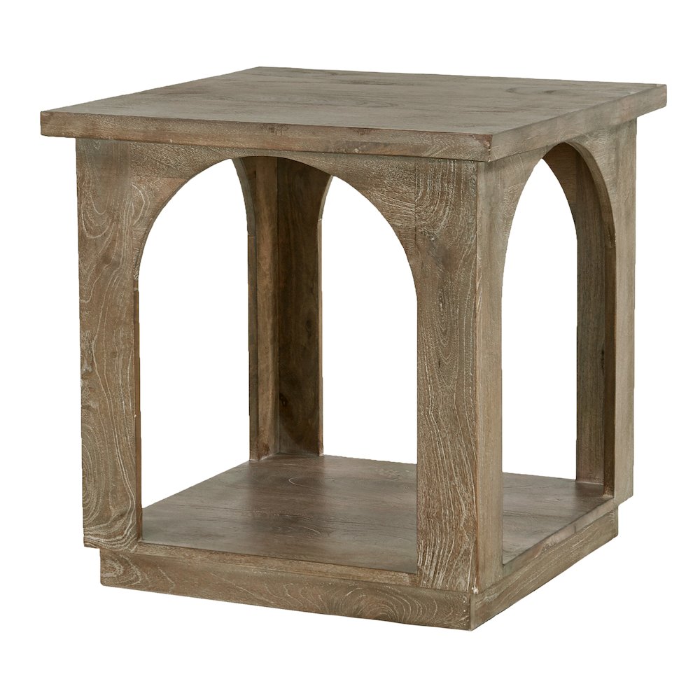 Archie Solid Wood End Table in North Creek Brown. Picture 2