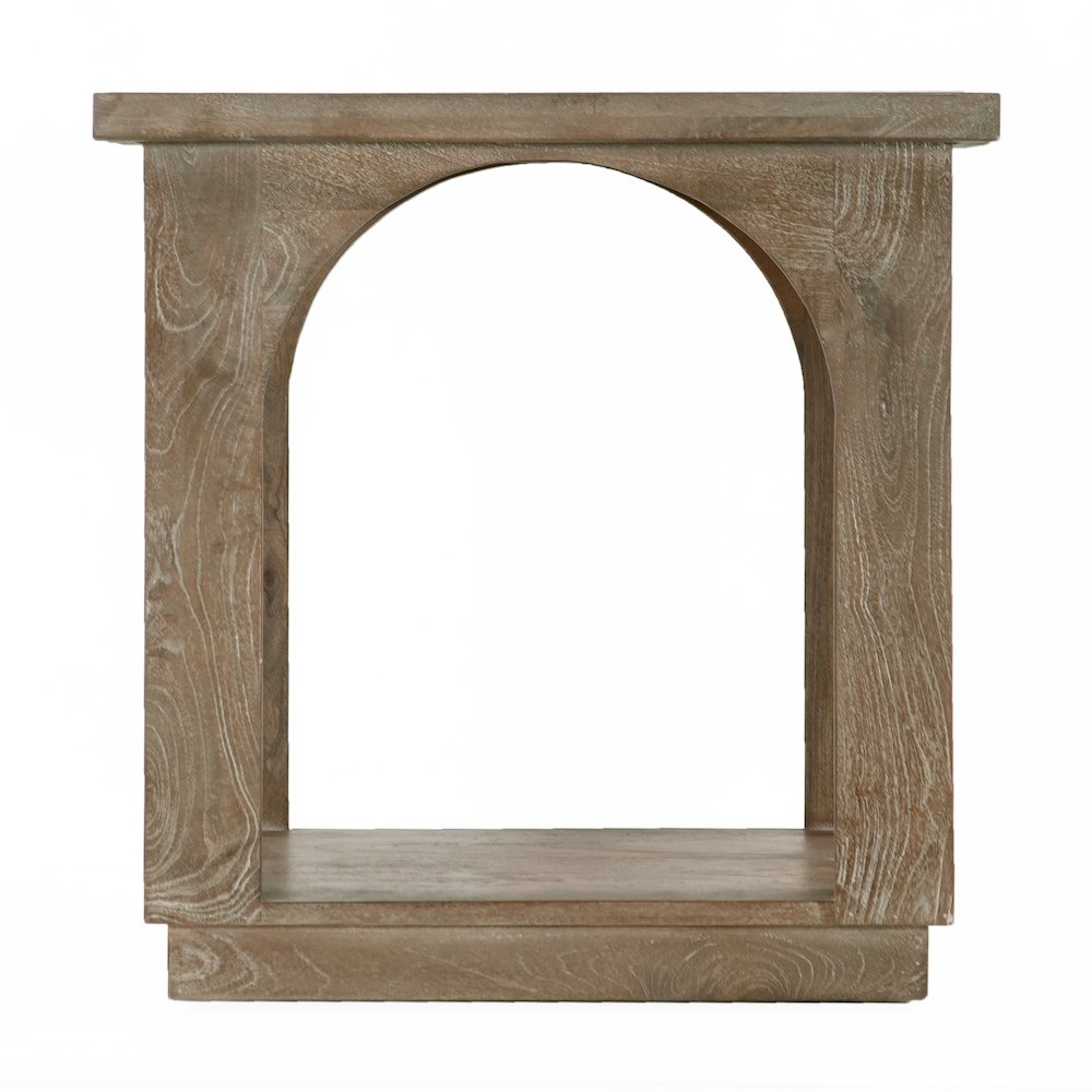 Archie Solid Wood End Table in North Creek Brown. Picture 5