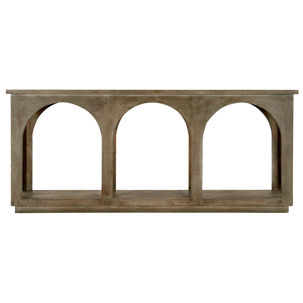 Archie Solid Wood Console Table in North Creek Brown. Picture 1