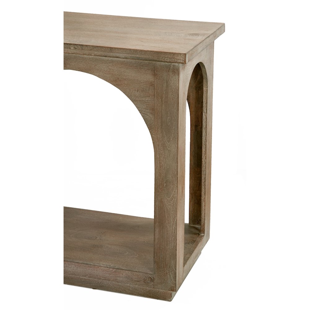 Archie Solid Wood Console Table in North Creek Brown. Picture 3