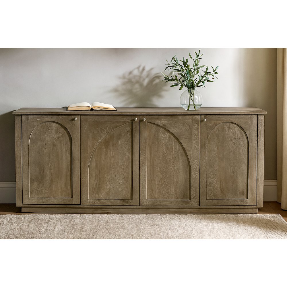 Archie Solid Wood Sideboard in North Creek Brown. Picture 2
