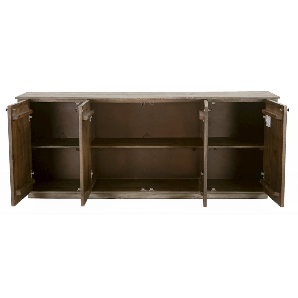 Archie Solid Wood Sideboard in North Creek Brown. Picture 5