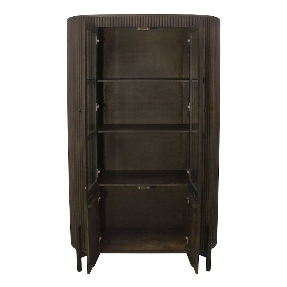 Odin 4-Door Glass Cabinet in Charred Ember. Picture 4
