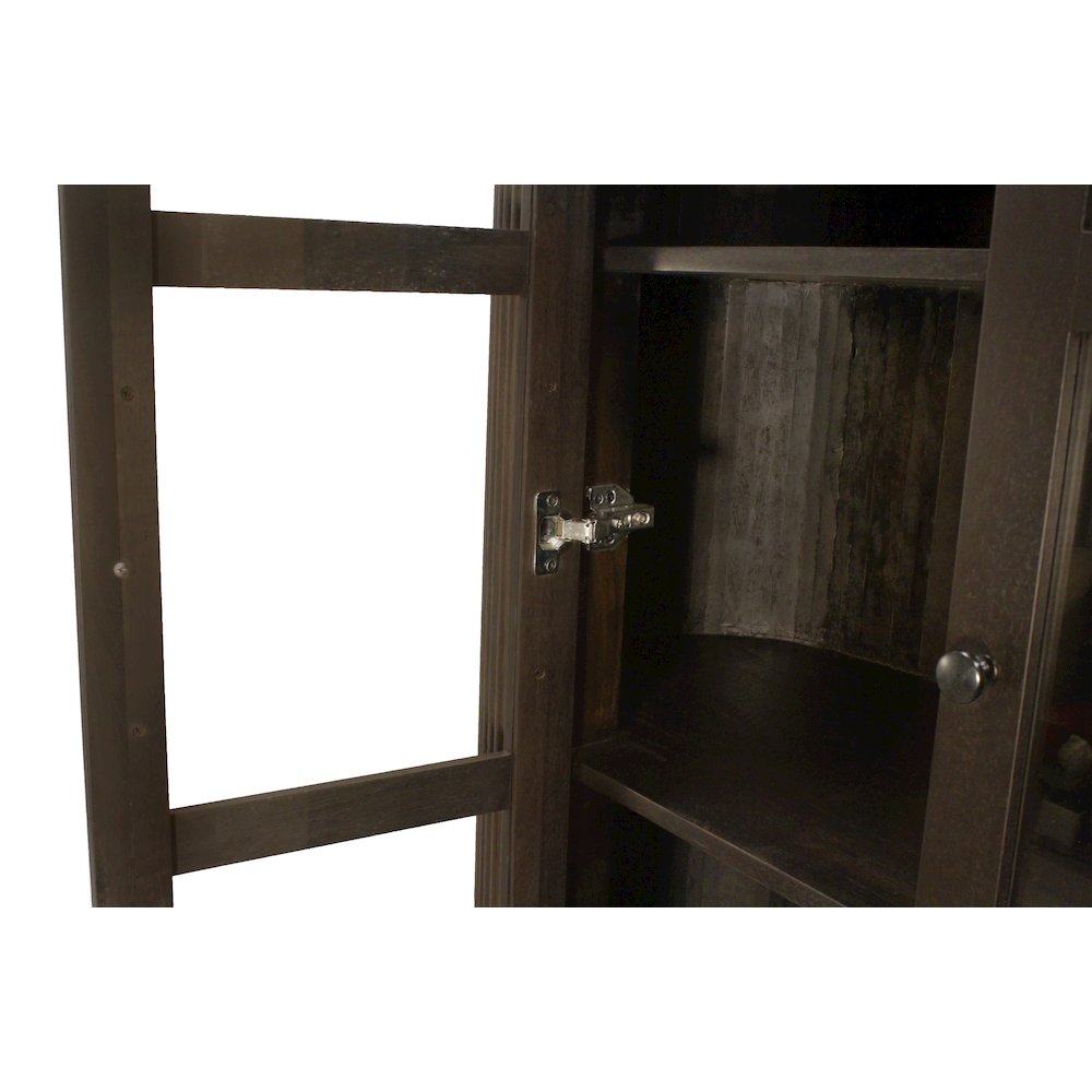 Odin 4-Door Glass Cabinet in Charred Ember. Picture 6