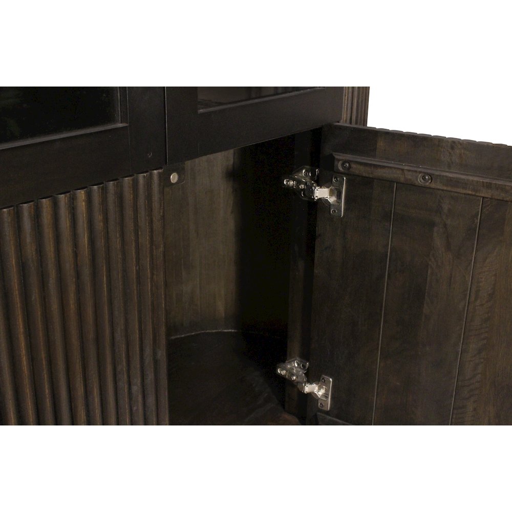 Odin 4-Door Glass Cabinet in Charred Ember. Picture 7