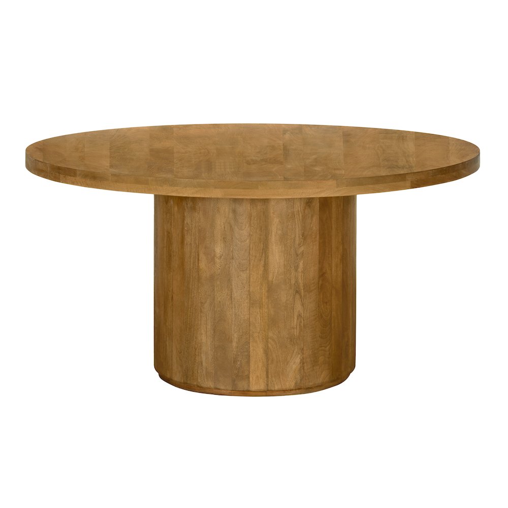 Flagstaff 60" Round Dining Table in Spice Tan. Picture 4