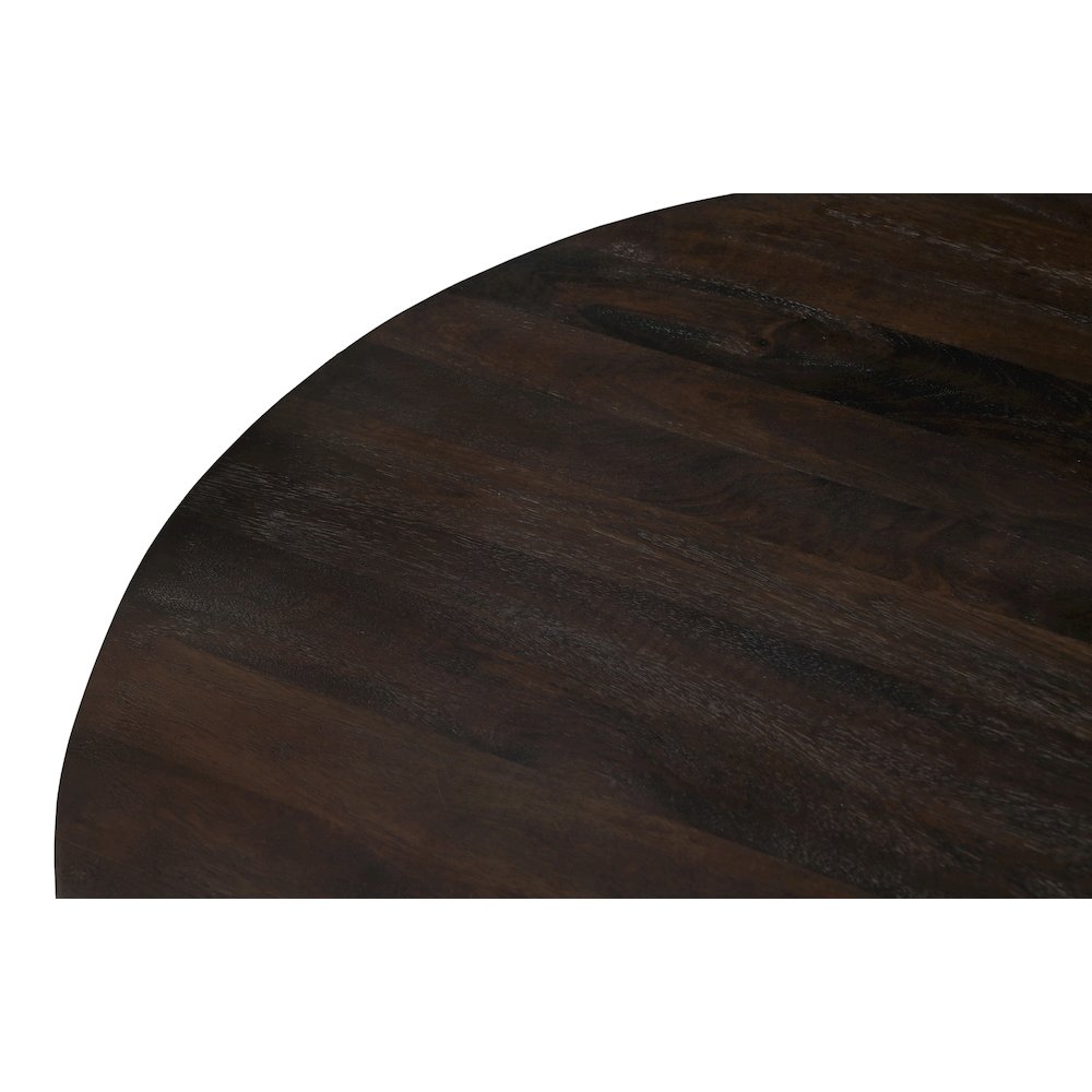 Flagstaff 48" Round Cocktail Table in Barista Brown with 2-Drawers. Picture 4