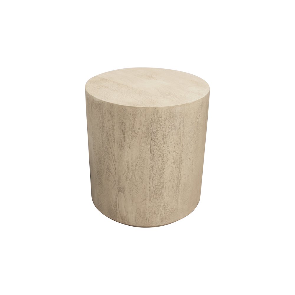Flagstaff Round Side Table in Stone Natural. Picture 2
