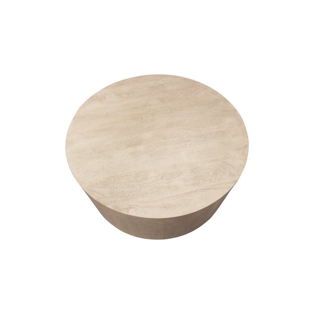 Flagstaff Round Side Table in Stone Natural. Picture 3