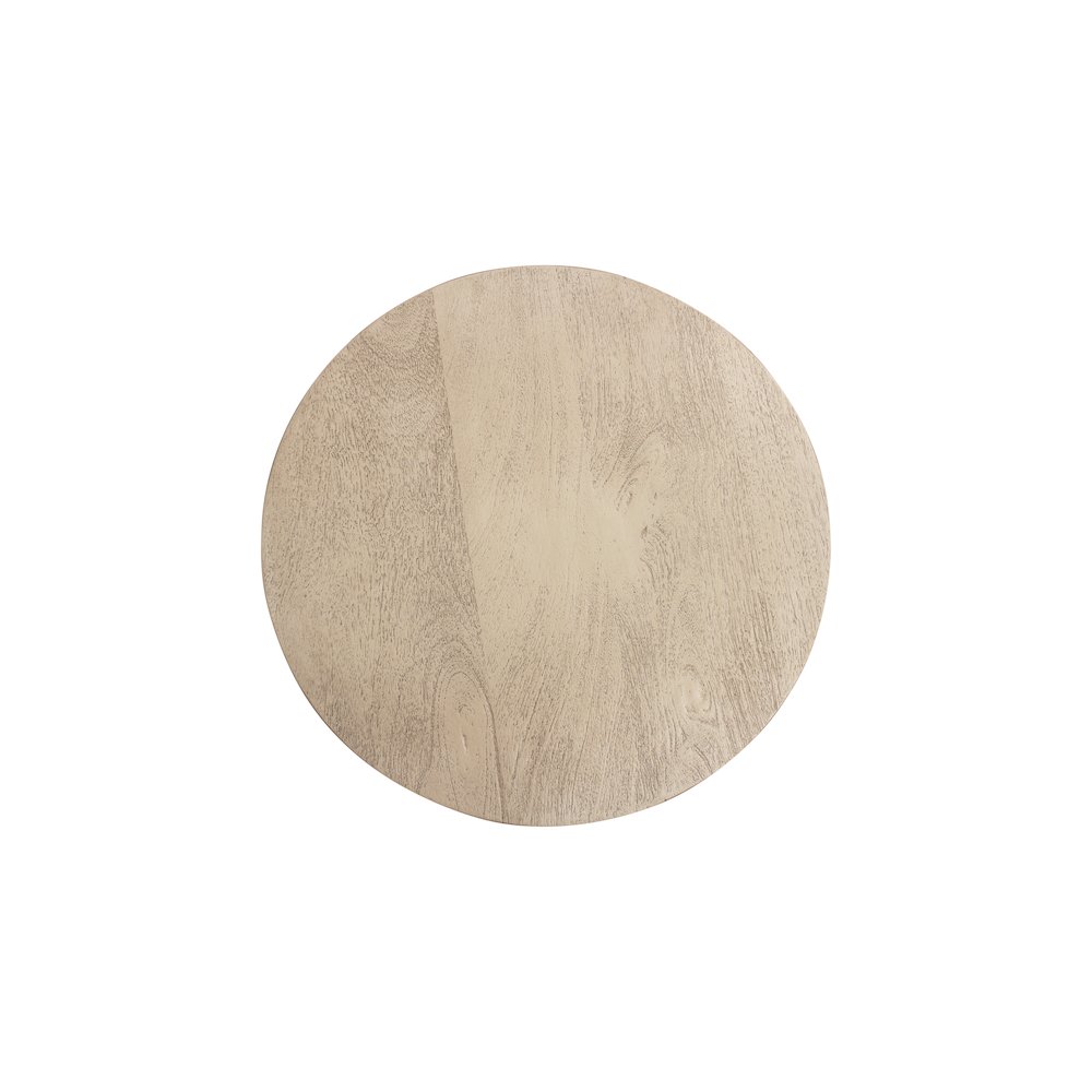 Flagstaff Round Side Table in Stone Natural. Picture 4