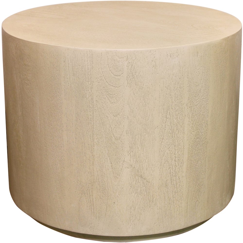 Flagstaff Round Side Table in Stone Natural. Picture 2