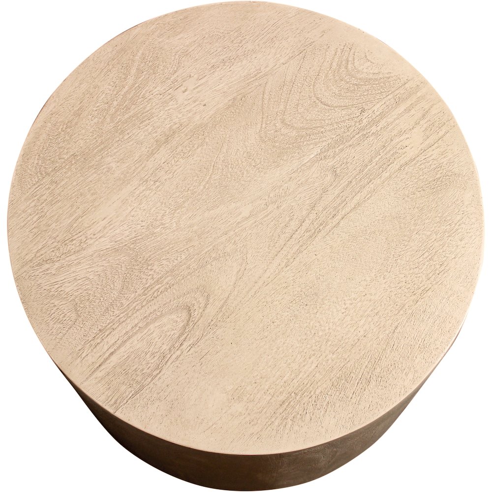 Flagstaff Round Side Table in Stone Natural. Picture 3