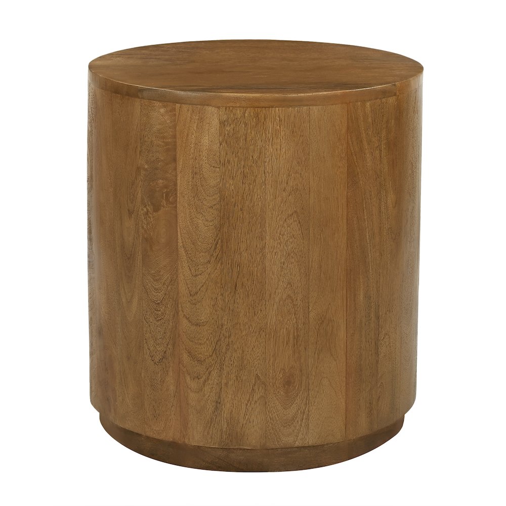Flagstaff Round Side Table in Spice Tan. Picture 1