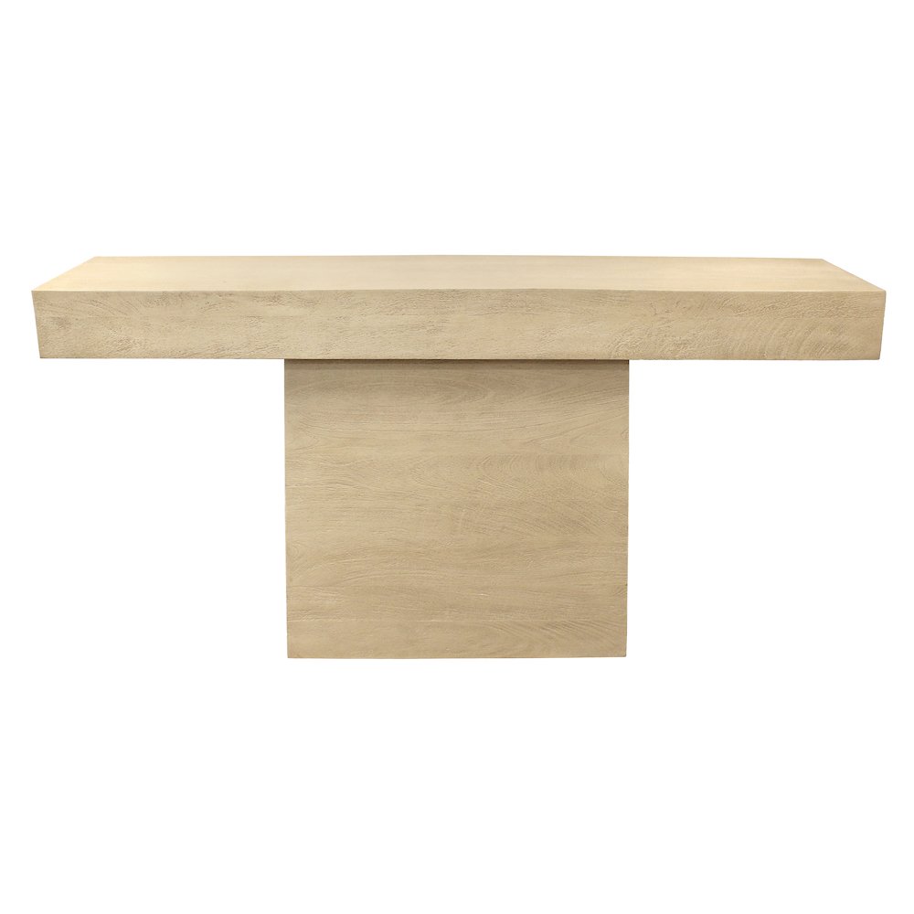 Flagstaff Console Table in Stone Natural. Picture 1