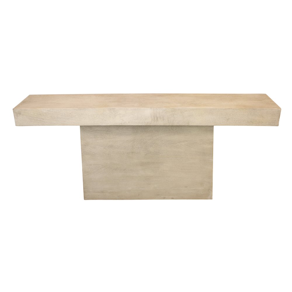 Flagstaff Console Table in Stone Natural. Picture 4