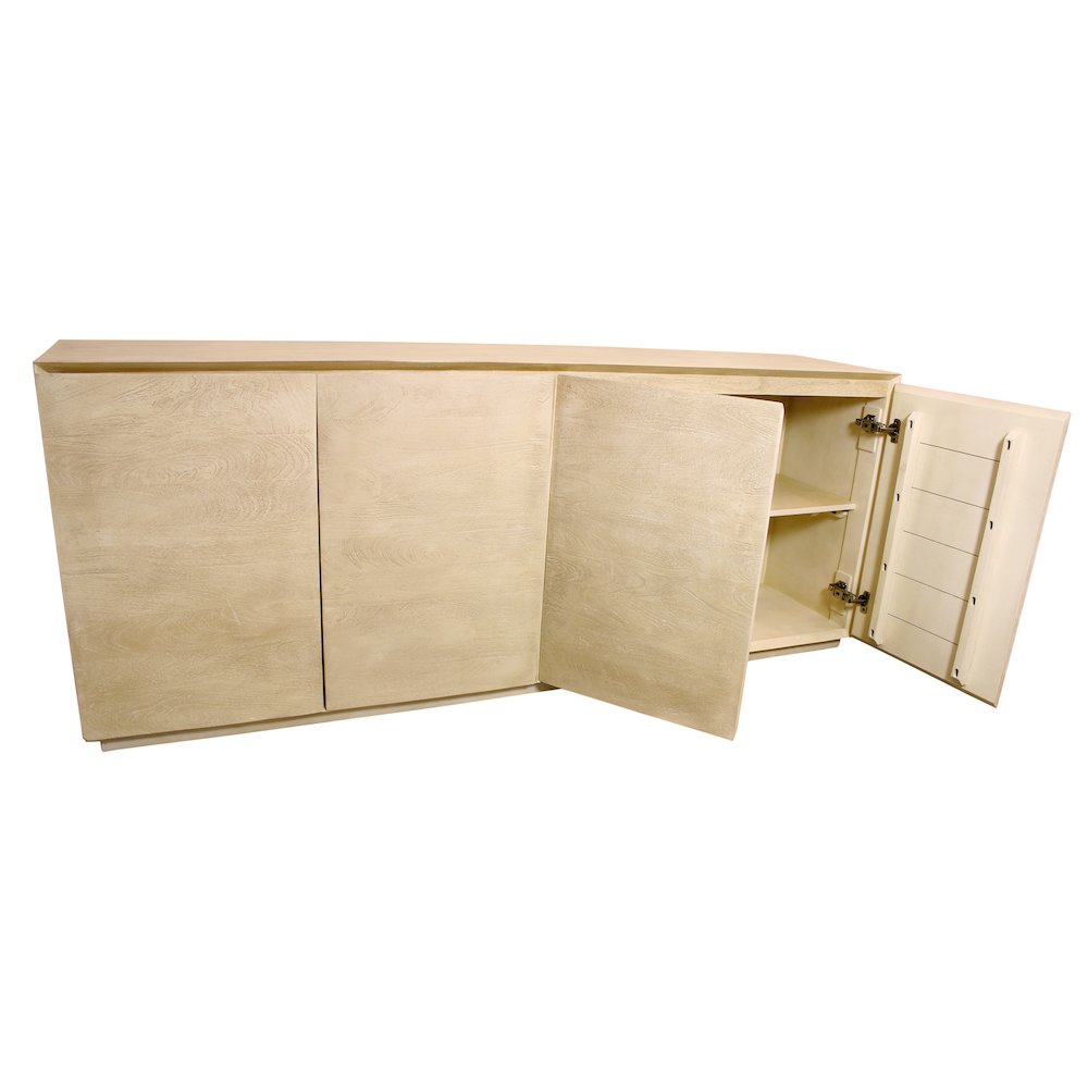 Flagstaff 4-Door Sideboard in Stone Natural. Picture 4