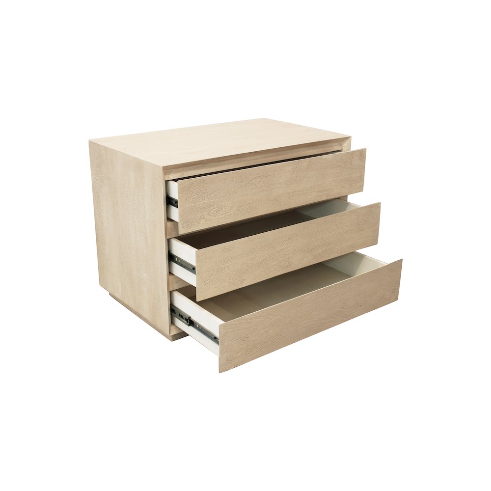 Flagstaff 3-Drawer Nightstand in Stone Natural. Picture 3