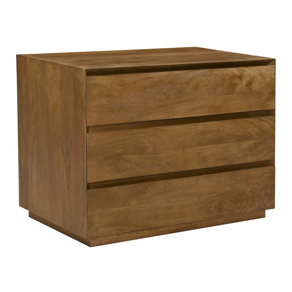 Flagstaff 3-Drawer Nightstand in Spice Tan. Picture 2