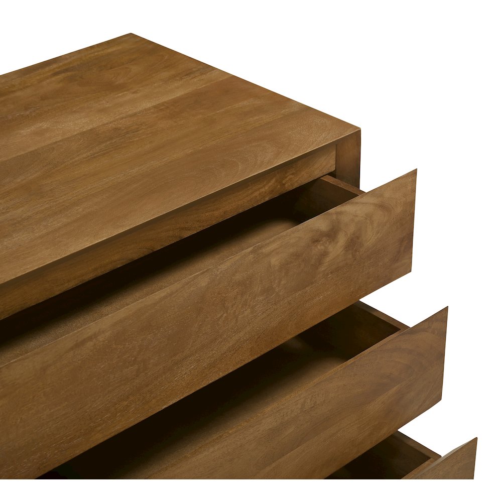 Flagstaff 3-Drawer Nightstand in Spice Tan. Picture 4