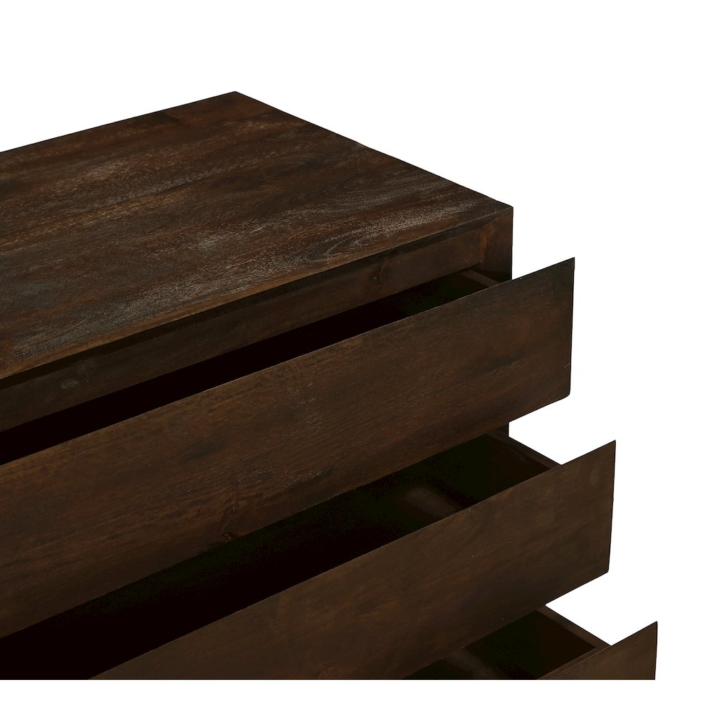 Flagstaff 3-Drawer Nightstand in Barista Brown. Picture 4