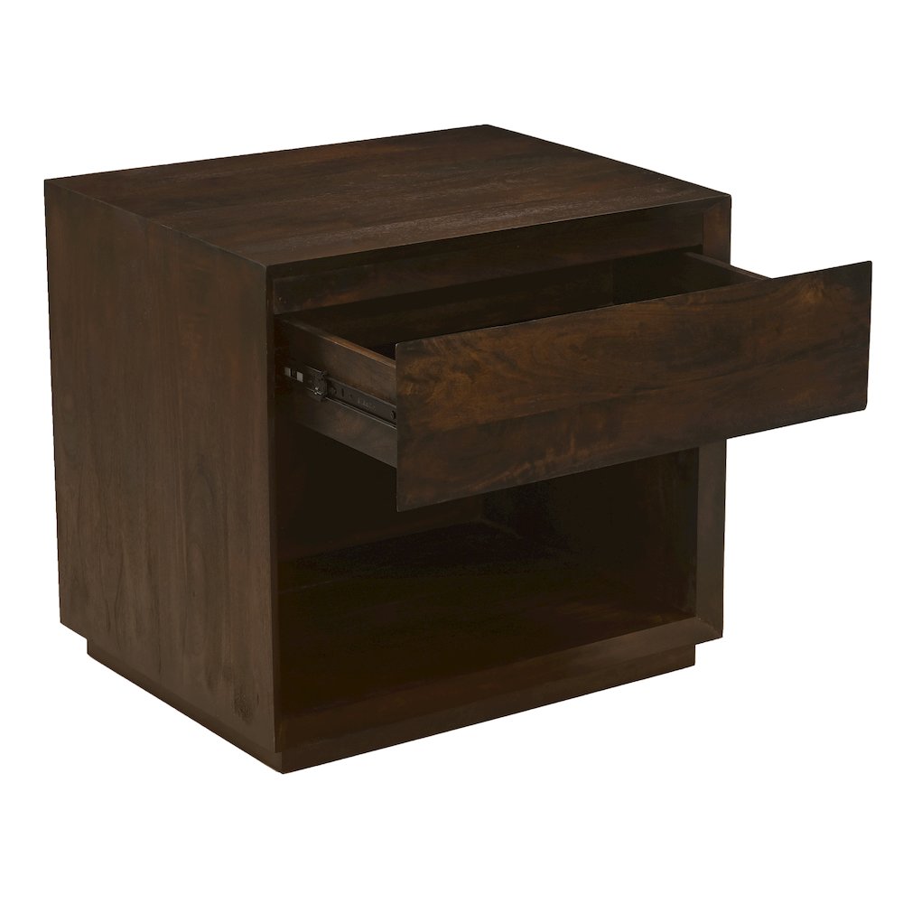 Flagstaff 1-Drawer Nightstand in Barista Brown. Picture 3