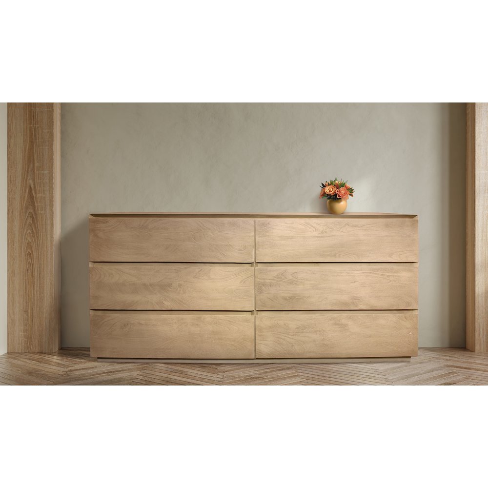 Flagstaff 6-Drawer Dresser in Stone Natural. Picture 6